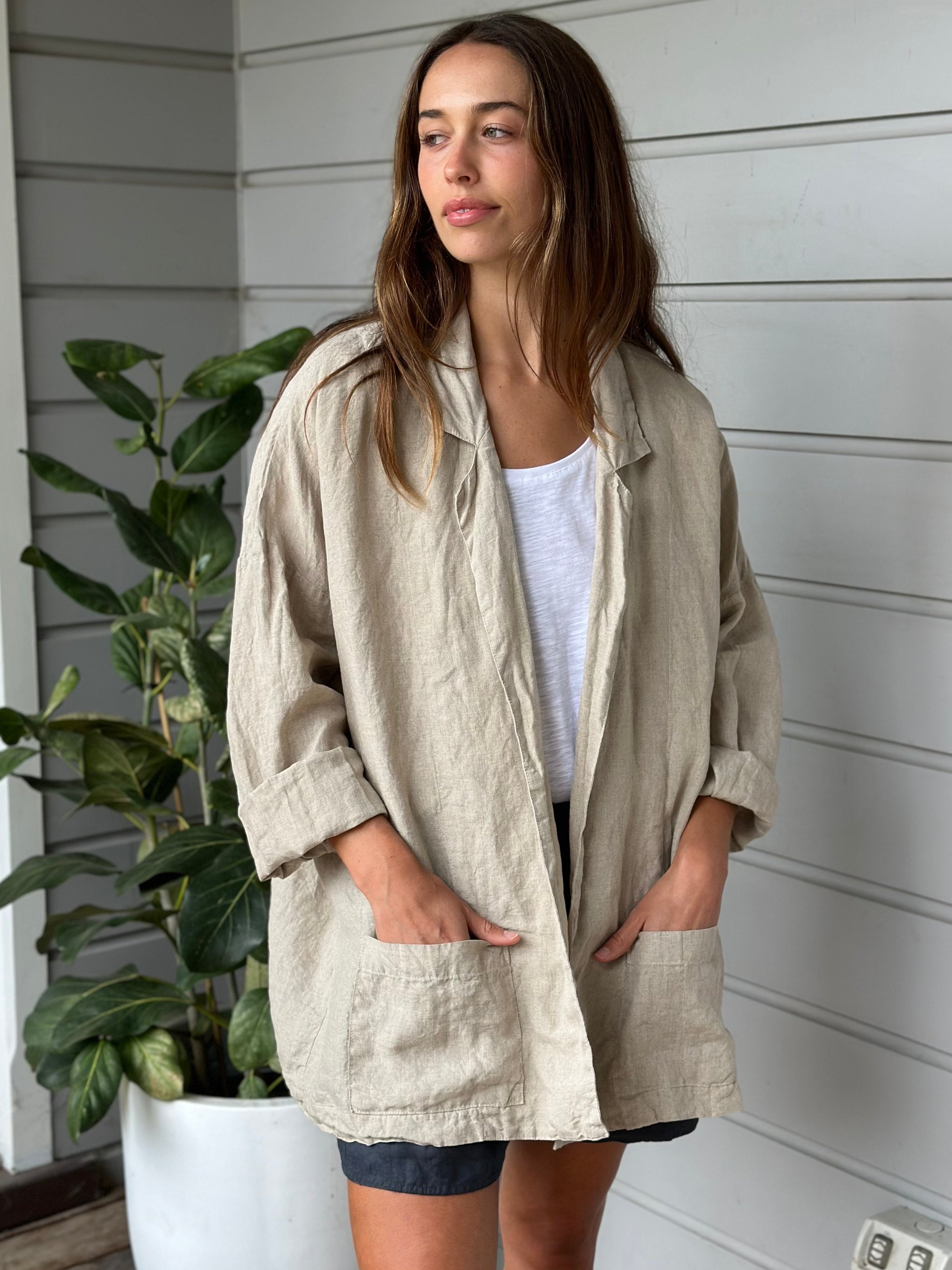 albert blazer -natural linen - Image 4