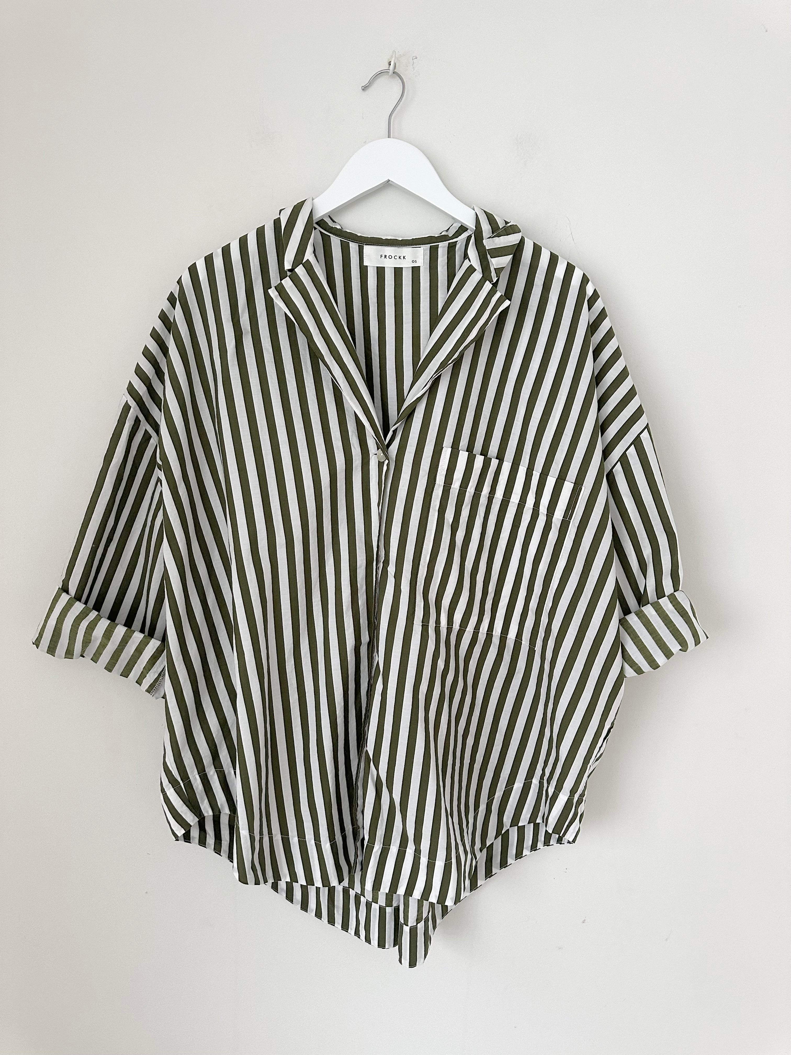 caitlyn shirt - army stripe cotton - Image 6