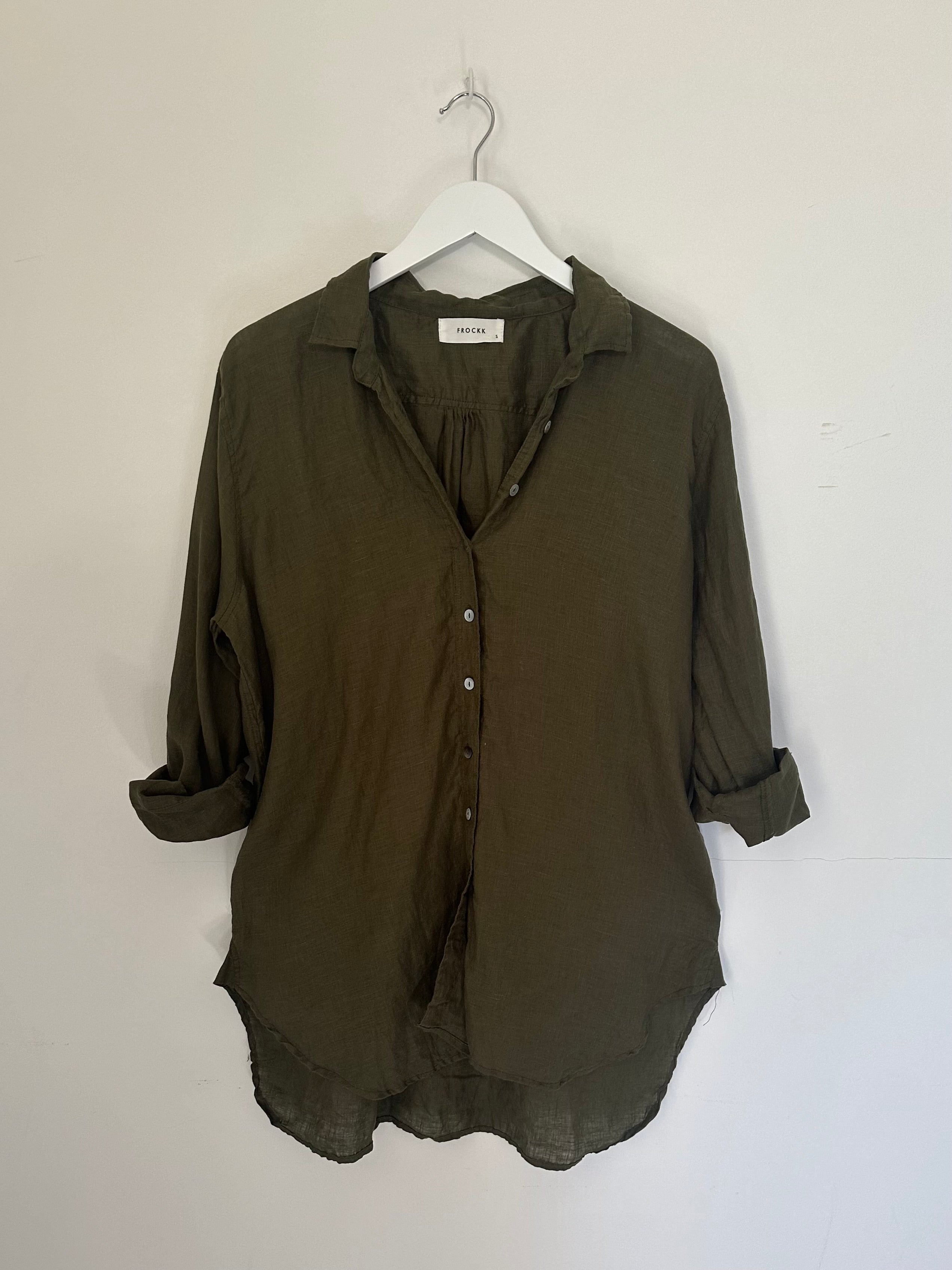 skyla shirt - army linen - Image 4
