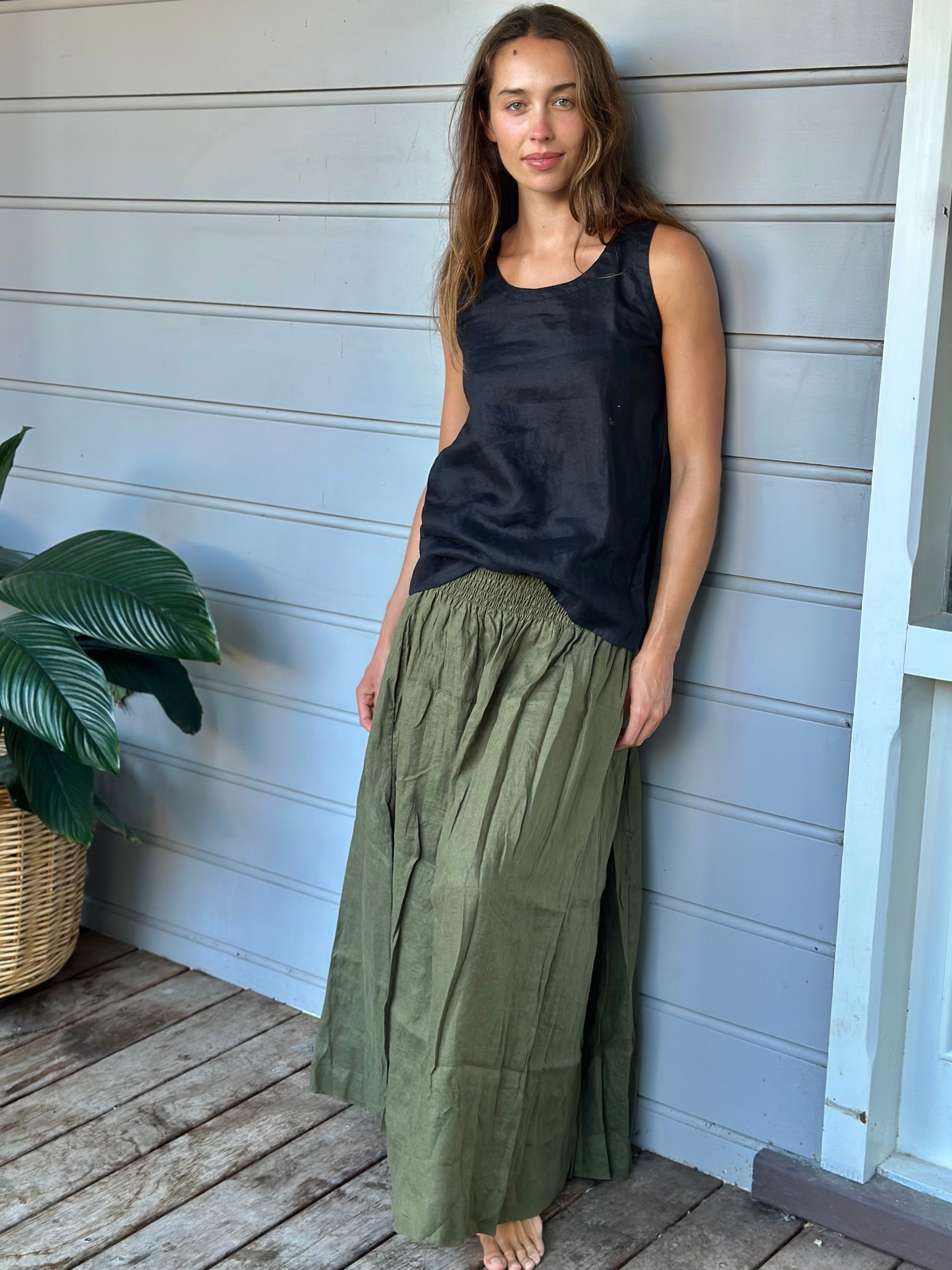 lulu skirt - army linen - Image 5