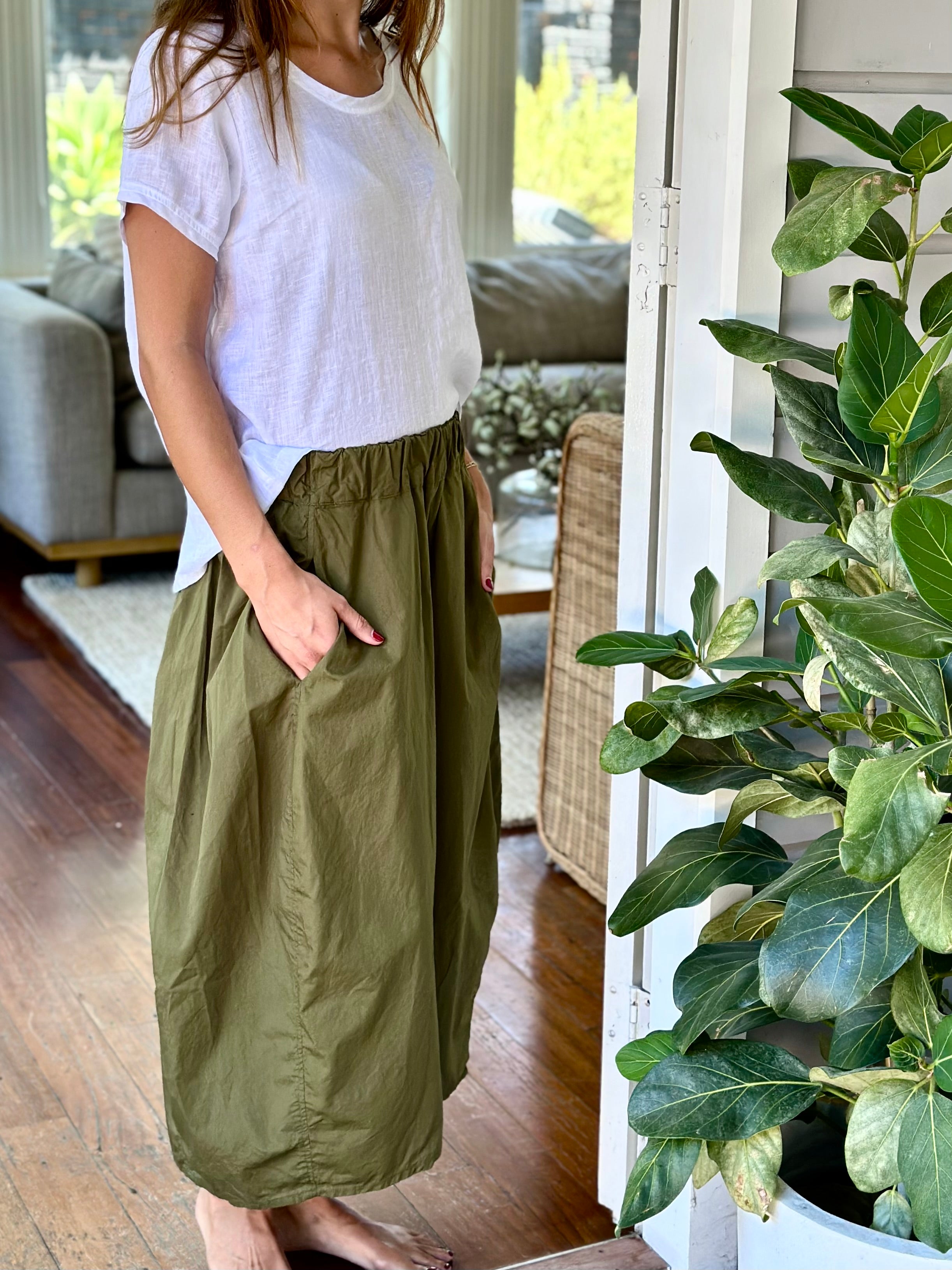 lana skirt - army cotton