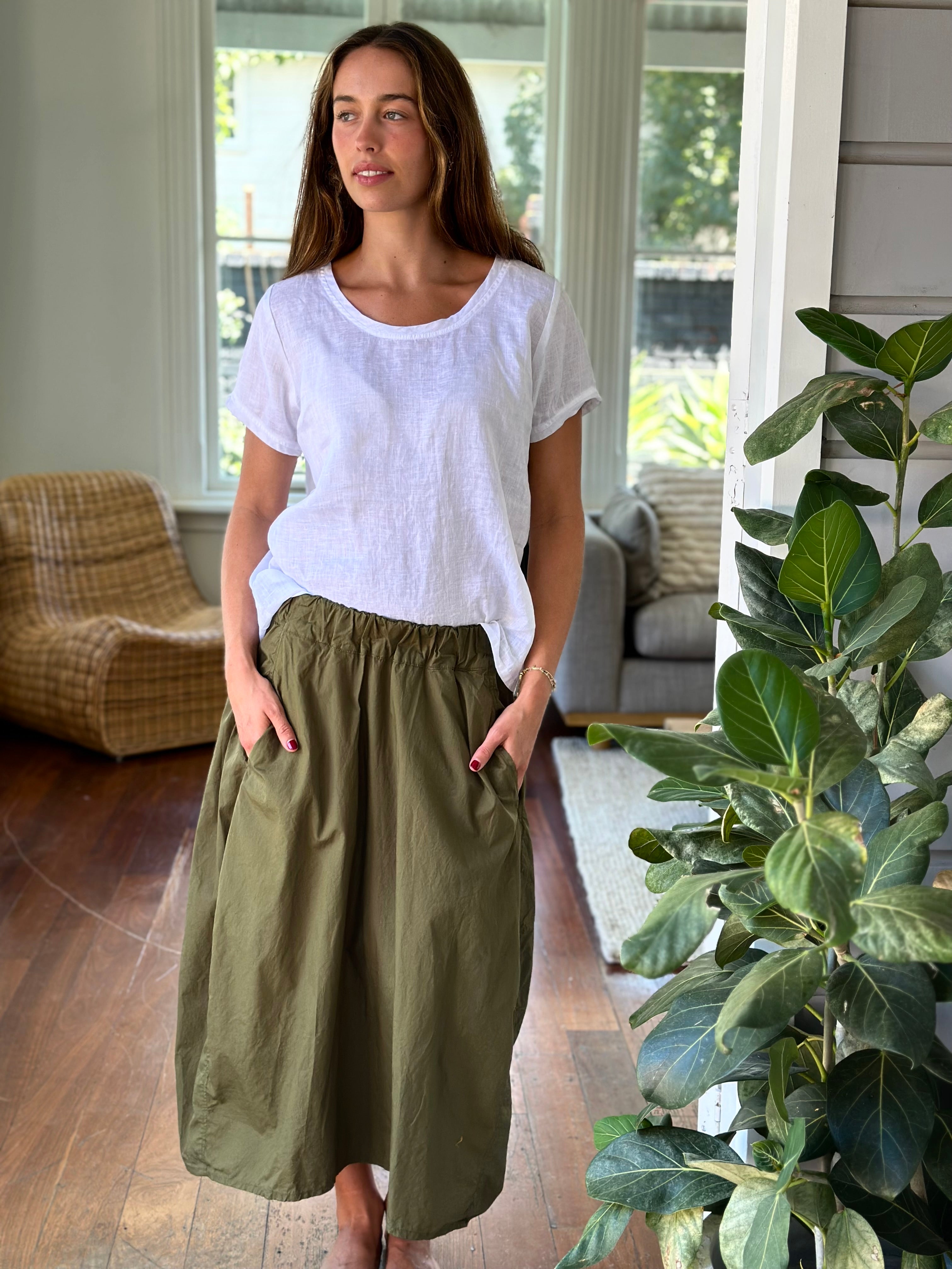 lana skirt - army cotton - Image 2