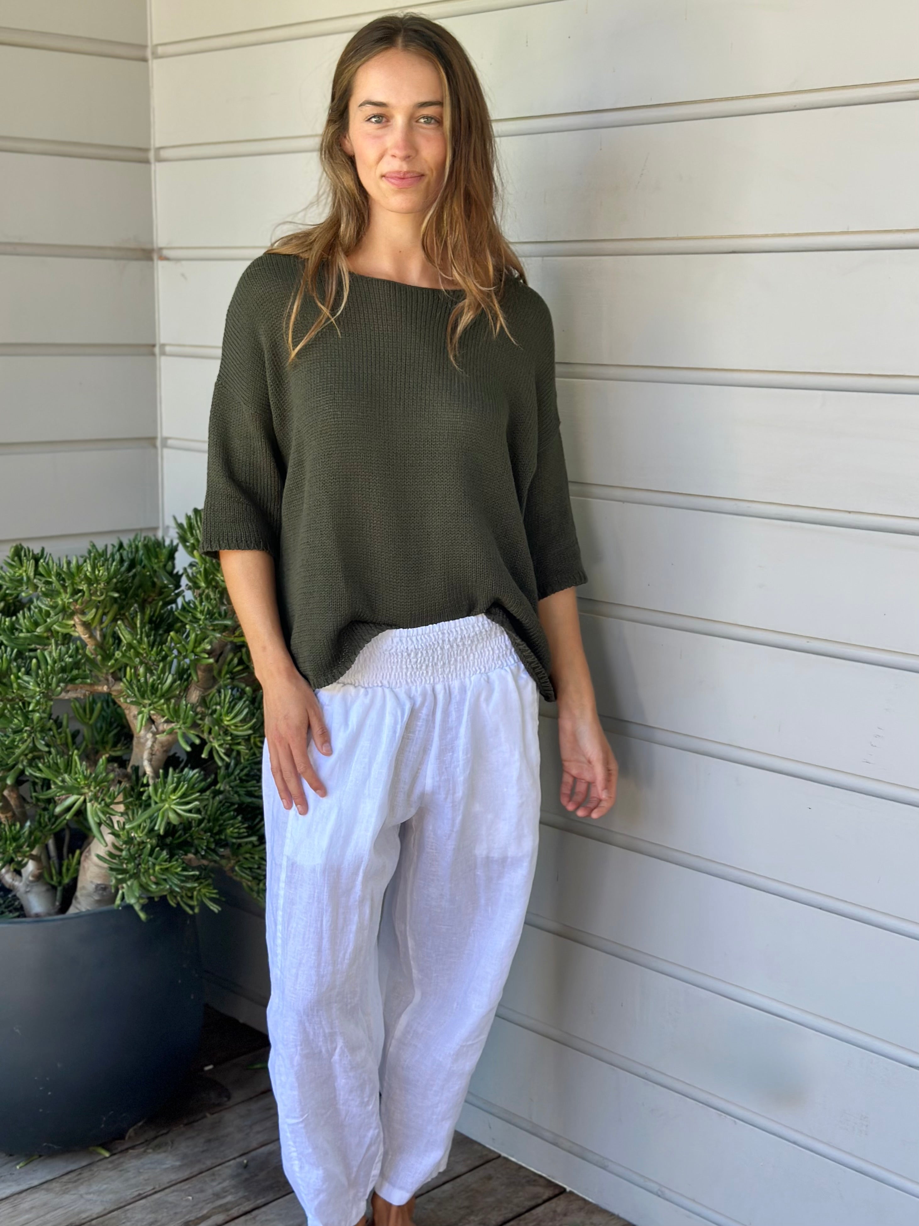 alex top - army cotton knit - Image 5